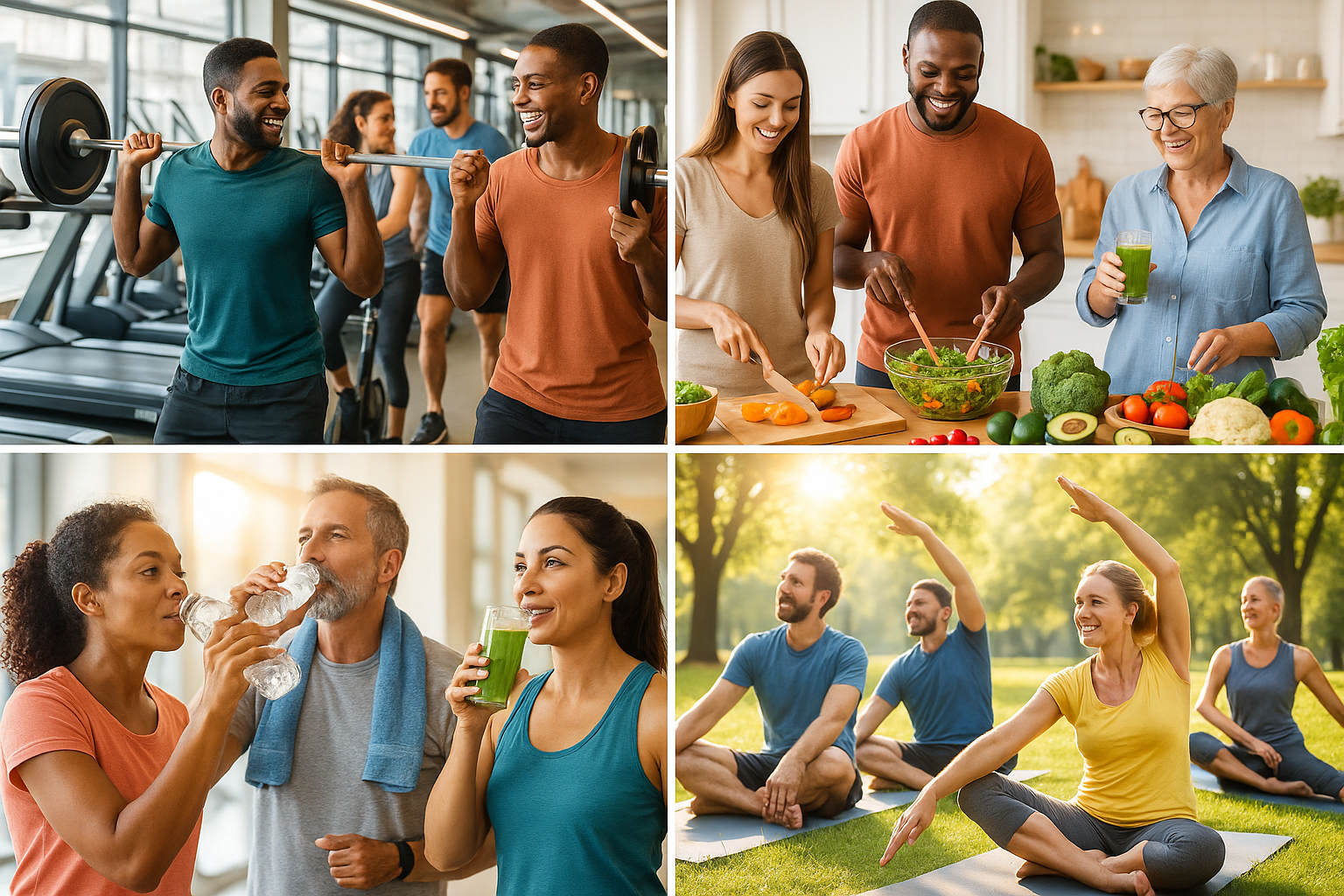 men and woman getting healthier
